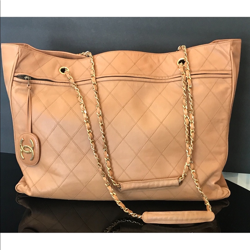 Chanel quilted vintage tote